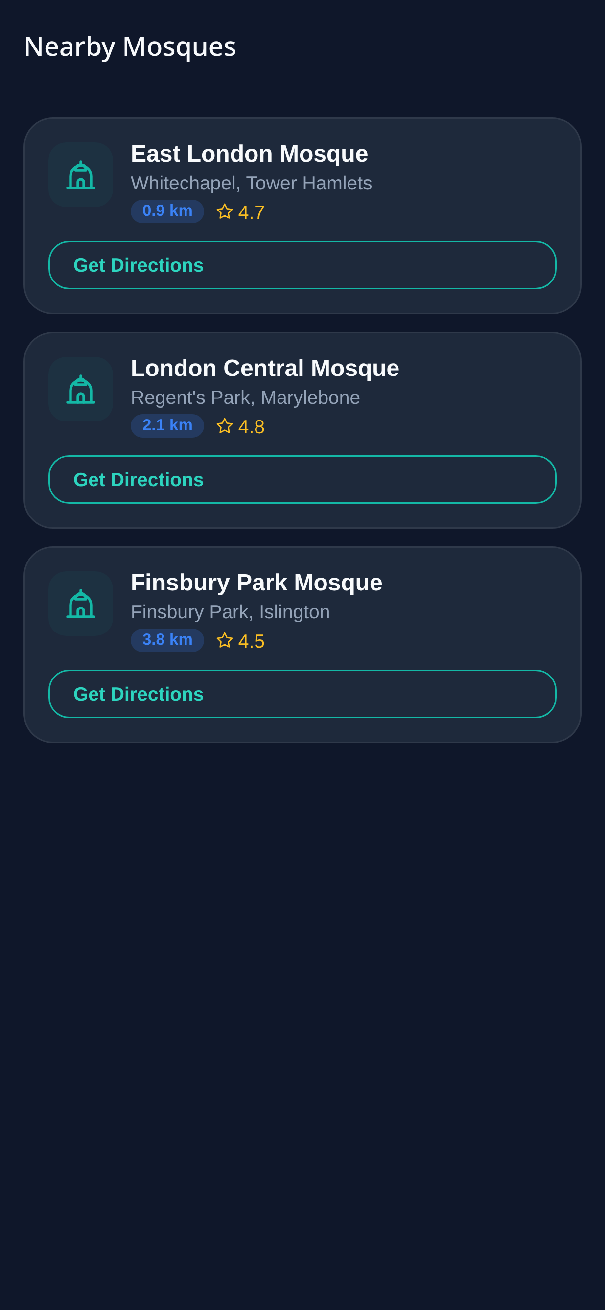 Hilaya — nearby mosque finder