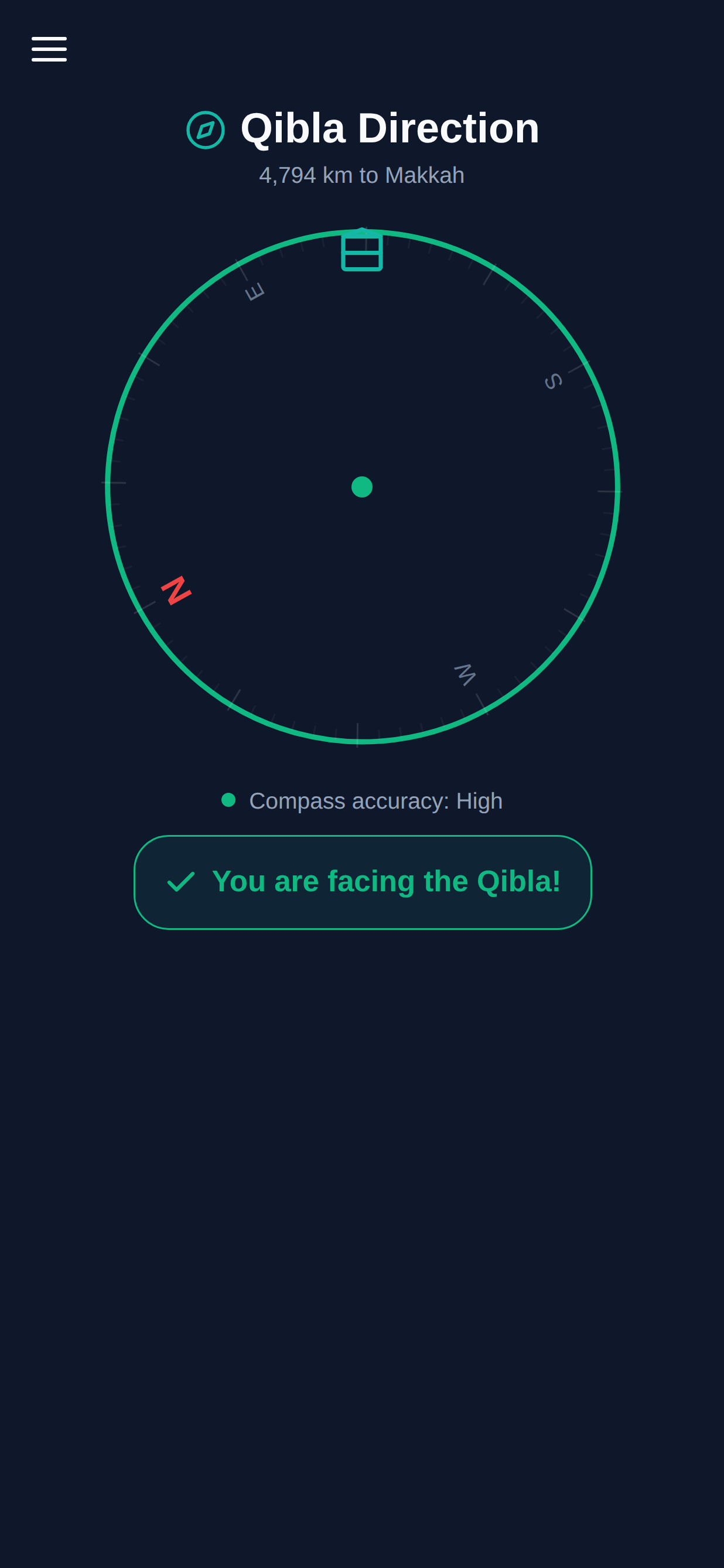 Hilaya — Qibla compass